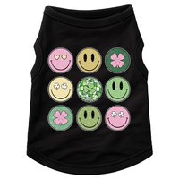 Shamrock Smile Face Disco Retro Groovy St Patricks Day Lucky Doggie Tank