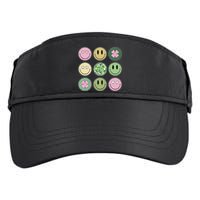 Shamrock Smile Face Disco Retro Groovy St Patricks Day Lucky Adult Drive Performance Visor