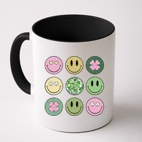 Shamrock Smile Face Disco Retro Groovy St Patricks Day Lucky Mug