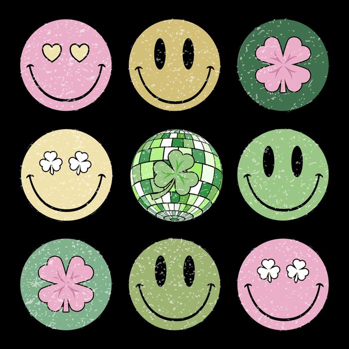 Shamrock Smile Face Disco Retro Groovy St Patricks Day Lucky Mug
