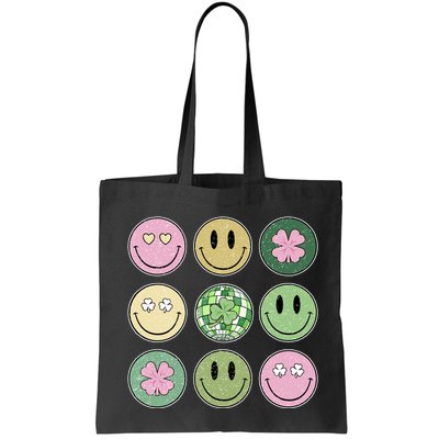 Shamrock Smile Face Disco Retro Groovy St Patricks Day Lucky Bag