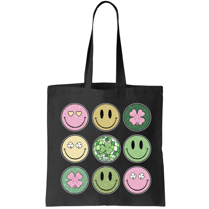 Shamrock Smile Face Disco Retro Groovy St Patricks Day Lucky Bag