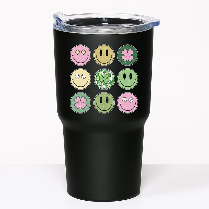 Shamrock Smile Face Disco Retro Groovy St Patricks Day Lucky Tumbler