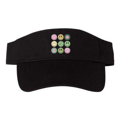 Shamrock Smile Face Disco Retro Groovy St Patricks Day Lucky Visor