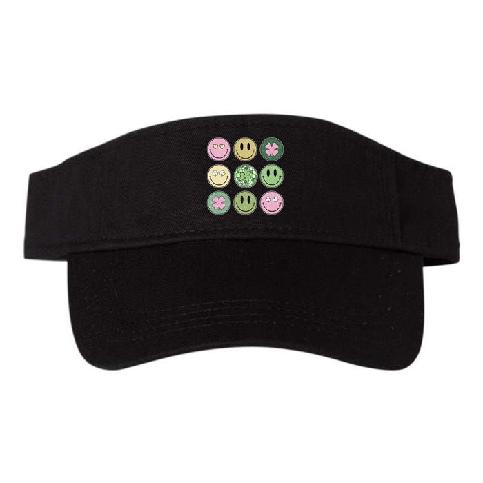 Shamrock Smile Face Disco Retro Groovy St Patricks Day Lucky Visor