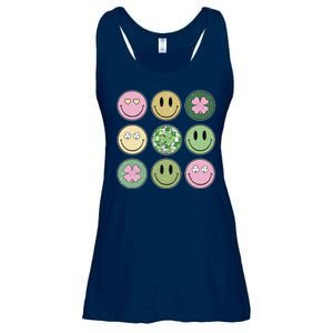 Shamrock Smile Face Disco Retro Groovy St Patricks Day Lucky Ladies Essential Flowy Tank