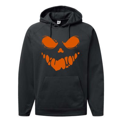 Scary Spooky Face Halloween Gift Performance Fleece Hoodie