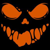 Scary Spooky Face Halloween Gift Flatbill Hat