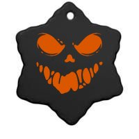 Scary Spooky Face Halloween Gift Ceramic Star Ornament