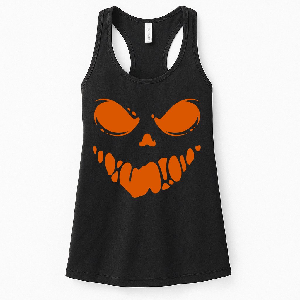Scary Spooky Face Halloween Gift Womens Tank Top