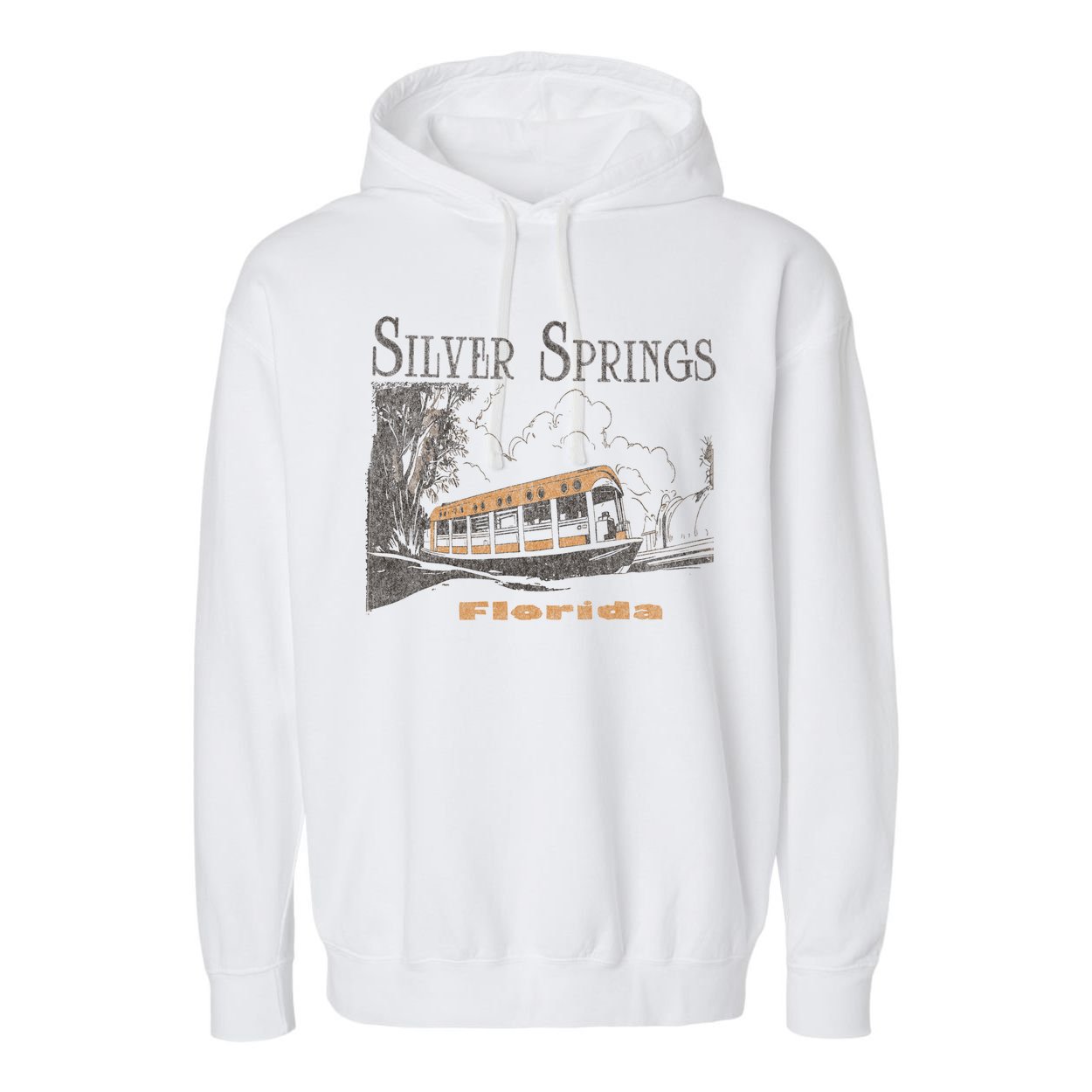 Silver Springs Florida Garment-Dyed Fleece Hoodie