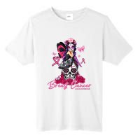 Sugar Skull Fight Breast Cancer Awareness Like A Girl Ribbon Tall Fusion ChromaSoft Performance T-Shirt