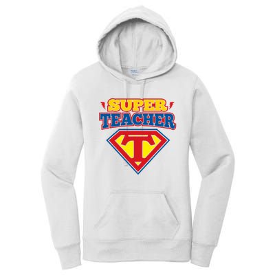 Superteacher Superhero Funny Teacher Gift Idea Women's Pullover Hoodie