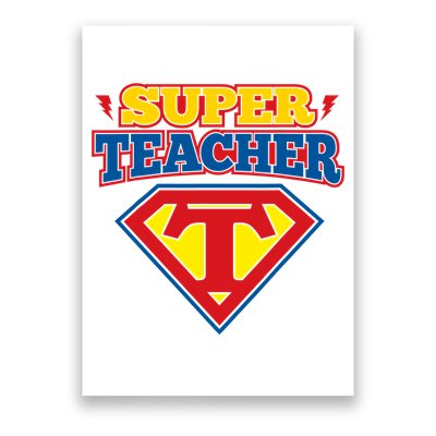 Superteacher Superhero Funny Teacher Gift Idea Poster
