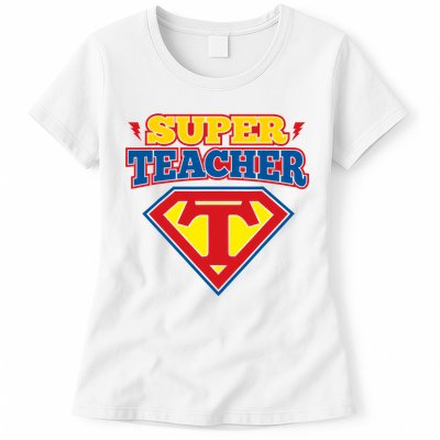 Superteacher Superhero Funny Teacher Gift Idea Womens T-Shirt