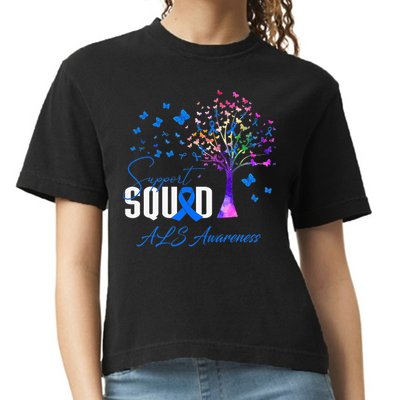 Support Squad For Als Awareness Comfort Colors Boxy T-Shirt