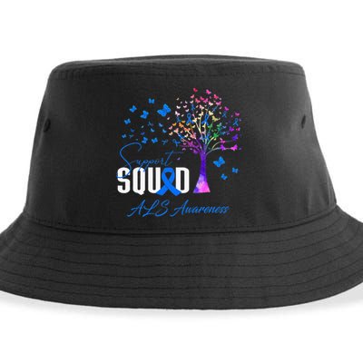 Support Squad For Als Awareness Sustainable Bucket Hat