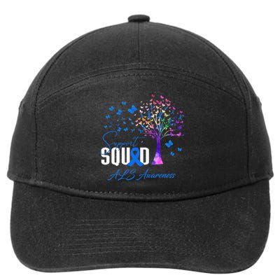 Support Squad For Als Awareness 7-Panel Snapback Hat