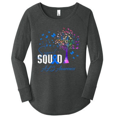 Support Squad For Als Awareness Women's Perfect Tri Tunic Long Sleeve Shirt