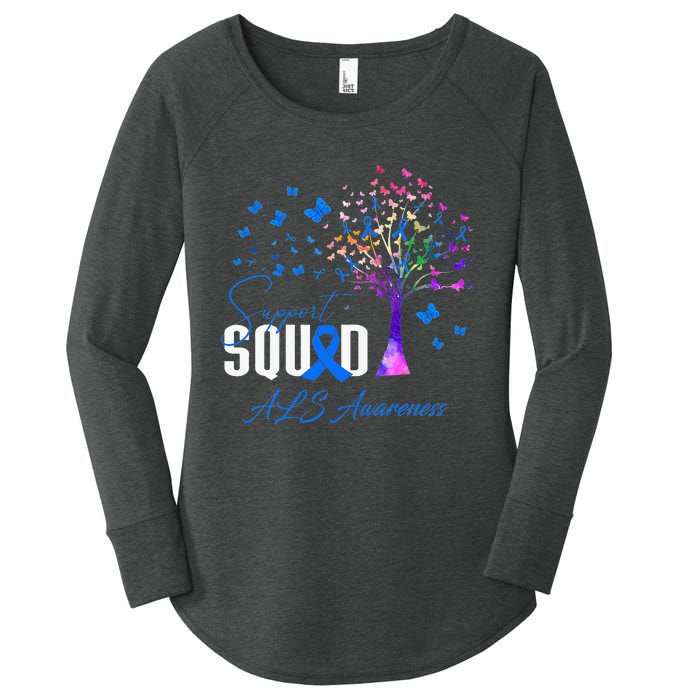 Support Squad For Als Awareness Women's Perfect Tri Tunic Long Sleeve Shirt