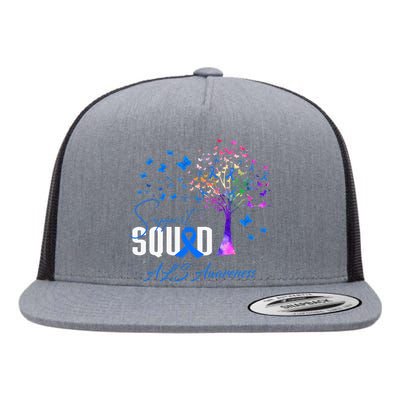 Support Squad For Als Awareness Flat Bill Trucker Hat