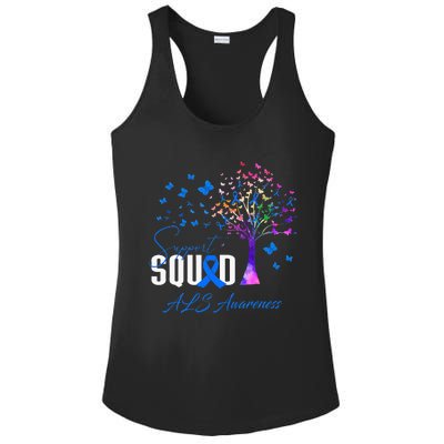 Support Squad For Als Awareness Ladies PosiCharge Competitor Racerback Tank