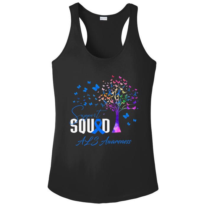 Support Squad For Als Awareness Ladies PosiCharge Competitor Racerback Tank