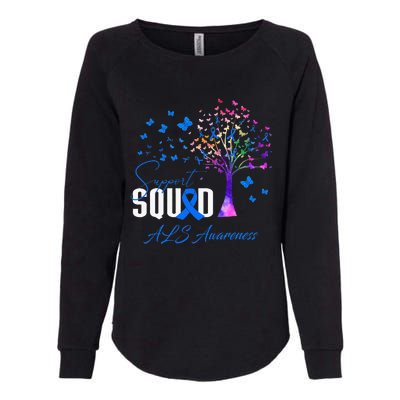 Support Squad For Als Awareness Womens California Wash Sweatshirt