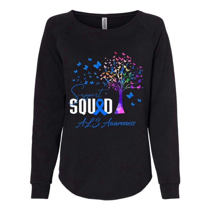 Support Squad For Als Awareness Womens California Wash Sweatshirt