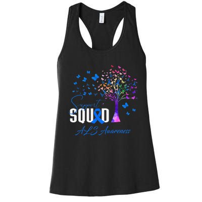 Support Squad For Als Awareness Women's Racerback Tank