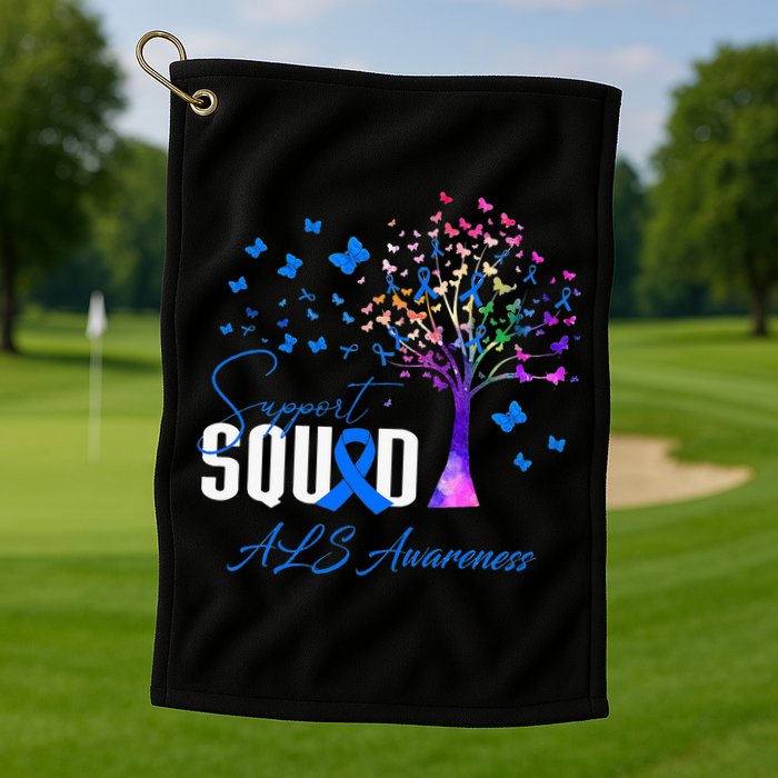 Support Squad For Als Awareness Golf Towel