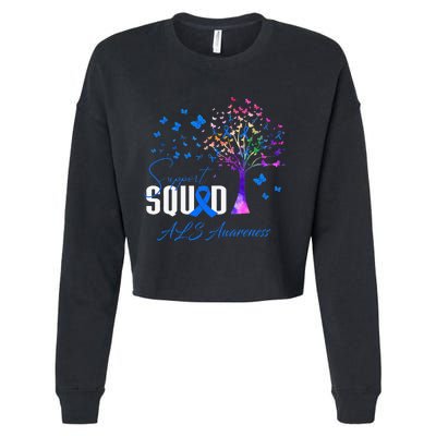 Support Squad For Als Awareness Cropped Pullover Crew