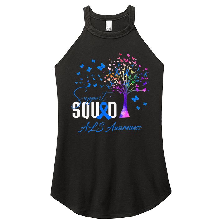 Support Squad For Als Awareness Women's Perfect Tri Rocker Tank