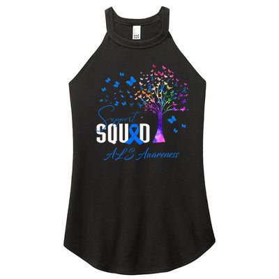 Support Squad For Als Awareness Women's Perfect Tri Rocker Tank