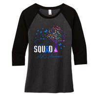 Support Squad For Als Awareness Women's Tri-Blend 3/4-Sleeve Raglan Shirt