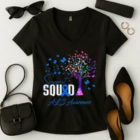 Support Squad For Als Awareness Women's V-Neck T-Shirt