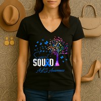 Support Squad For Als Awareness Women's V-Neck T-Shirt