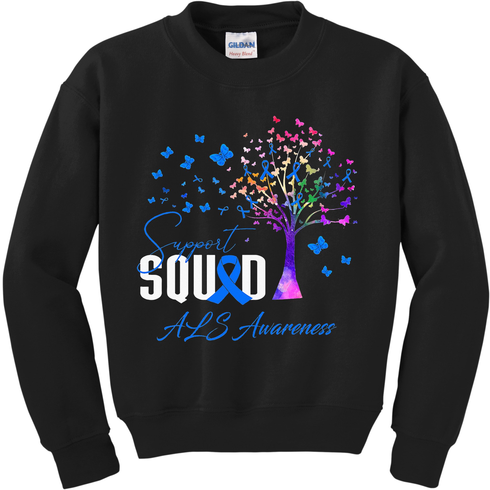 Support Squad For Als Awareness Kids Sweatshirt