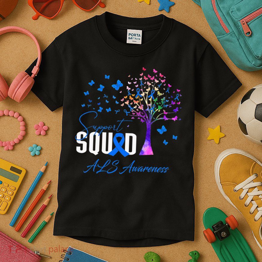 Support Squad For Als Awareness Kids T-Shirt
