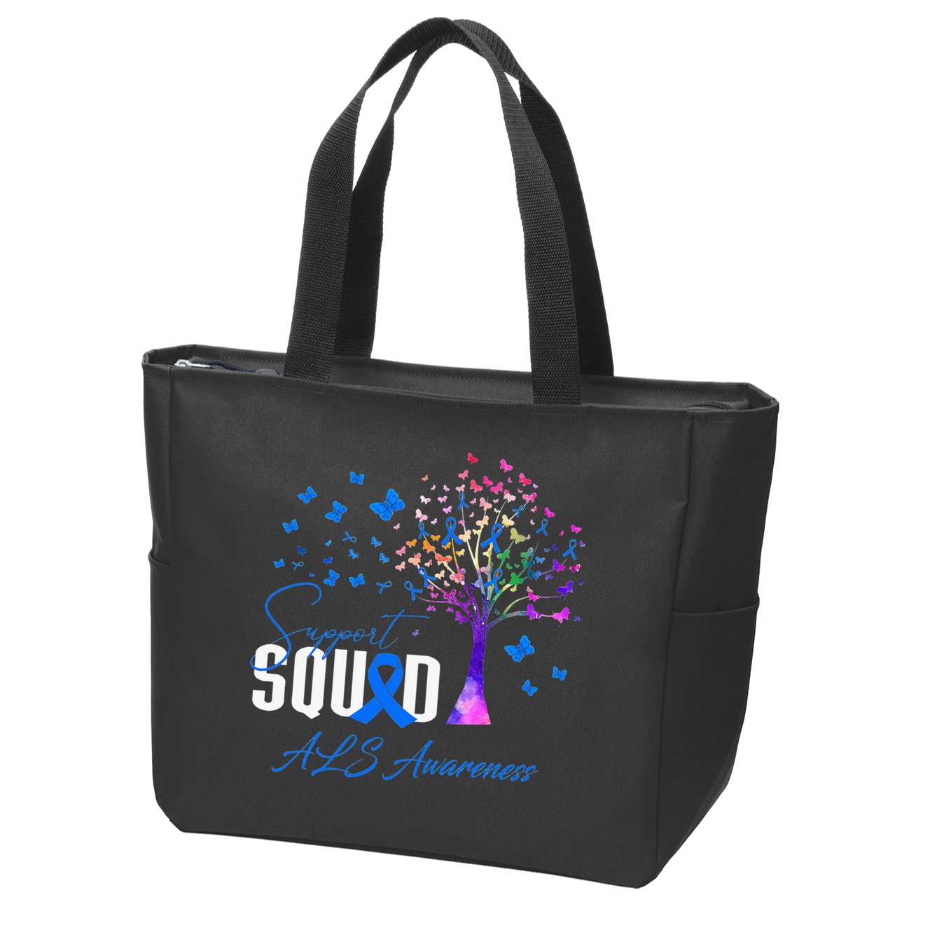 Support Squad For Als Awareness Zip Tote Bag