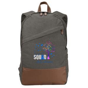 Support Squad For Als Awareness Cotton Canvas Backpack