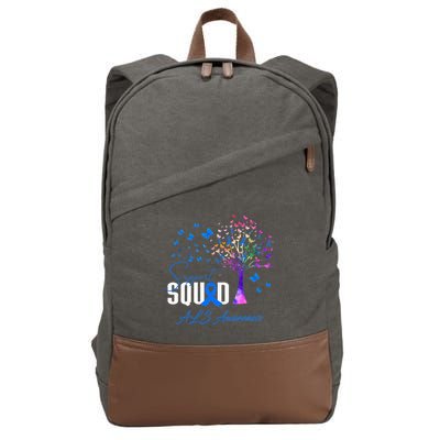 Support Squad For Als Awareness Cotton Canvas Backpack