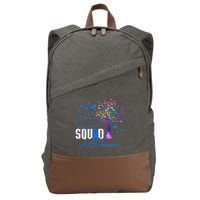 Support Squad For Als Awareness Cotton Canvas Backpack