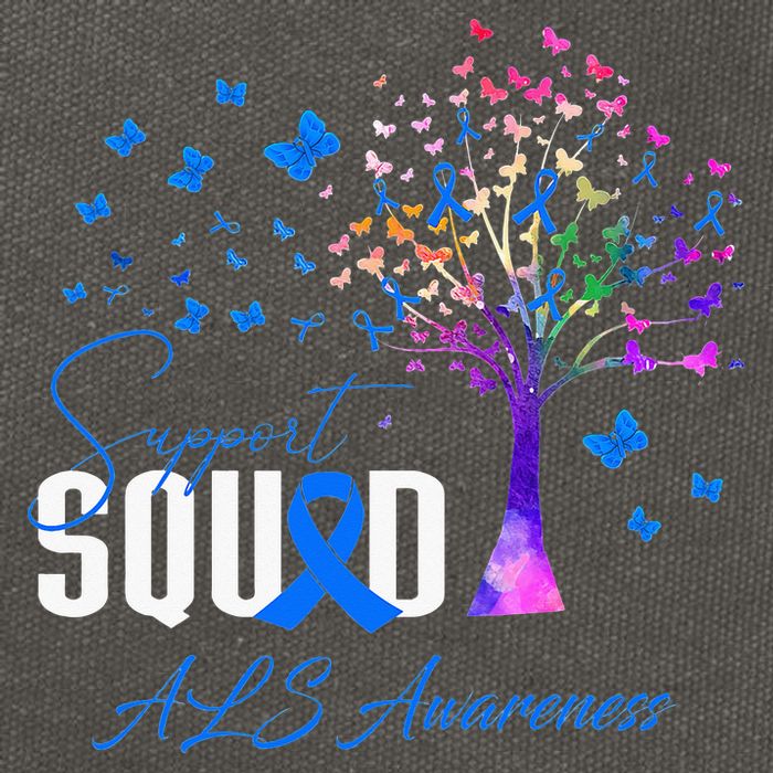 Support Squad For Als Awareness Cotton Canvas Backpack