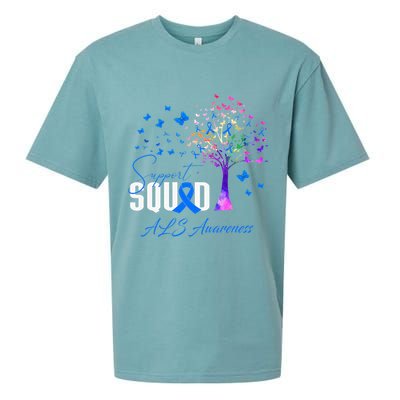 Support Squad For Als Awareness Sueded Cloud Jersey T-Shirt