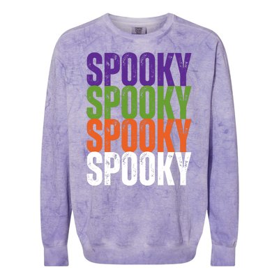 Spooky Spooky Funny Cute Halloween Colorblast Crewneck Sweatshirt