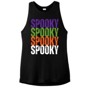 Spooky Spooky Funny Cute Halloween Ladies PosiCharge Tri-Blend Wicking Tank