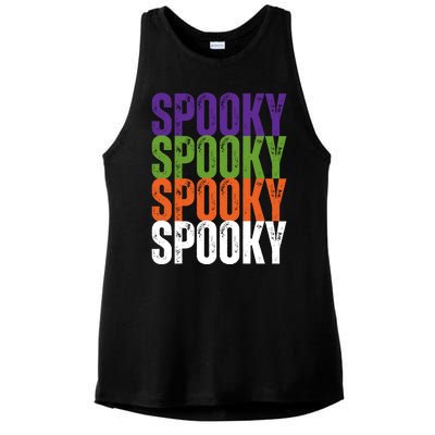 Spooky Spooky Funny Cute Halloween Ladies PosiCharge Tri-Blend Wicking Tank