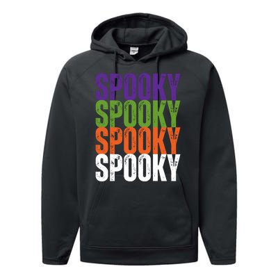 Spooky Spooky Funny Cute Halloween Performance Fleece Hoodie