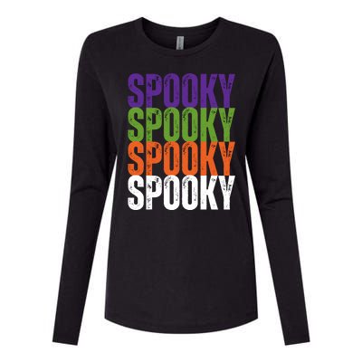 Spooky Spooky Funny Cute Halloween Womens Cotton Relaxed Long Sleeve T-Shirt